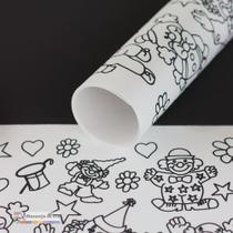 Folha EVA Para Colorir Serigrafado UV 40x60cm Palhaços - Kreateva
