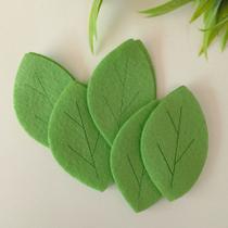 Folha Feltro Verde Limão 5,5cm - 10 und