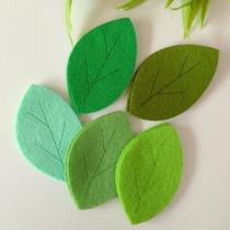 Folha Feltro Verde Mix 5,5cm - 10 und