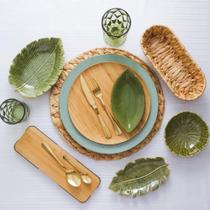 Folha Lyor Banana Leaf de Ceramica Verde 23cm x 16cm x 4,5cm Folha Lyor Banana Leaf de Ceramica Verde 23cm x 16cm x 4,5cm