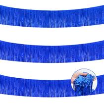 Folha metálica azul Fringe Garland BEISHIDA, 3 pacotes (9 m)
