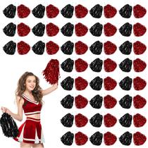 Folha metálica Cheerleading Pom Poms Hanaive com alça de plástico