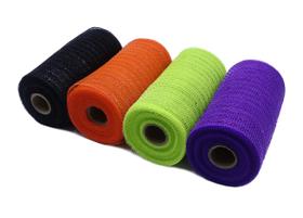 Folha metálica de Halloween Deco Mesh YYCRAFT 6 polegadas x 30 pés 4 rolos Folha metálica de Halloween Deco Mesh YYCRAFT 6 polegadas x 30 pés 4 rolos
