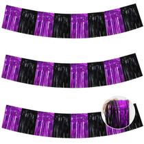 Folha metálica Fringe Garland BEISHIDA preta roxa (9m)