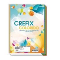 Folha p/ Fichário Bloco c/ 96 folhas 200x275mm 4 Furos Colorido - Credeal Folha p/ Fichário Bloco c/ 96 folhas 200x275mm 4 Furos Colorido - Credeal