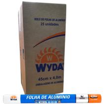 Folha papel aluminio 45 cm 4 metros cx 25 un cozinha assados