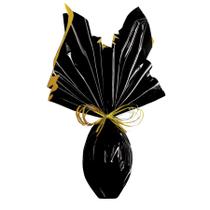 Folha para Ovos de Páscoa Double Face Acetinado Preto/Ouro 69 x 89 cm - 5 unidades - Cromus Páscoa