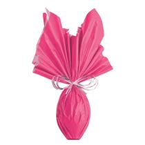 Folha para Ovos de Páscoa Double Face Acetinado Rosa Pink 69x89cm - 05 unidades - Cromus Páscoa - Rizzo Embalagens