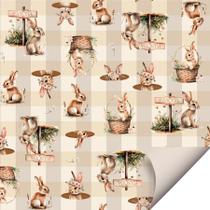 Folha para Ovos de Páscoa Double Face Doce Páscoa Bege 69x89cm - 5 unidades - Cromus - Rizzo