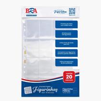 Folha para Pasta Figurinhas 4x4 Transparente - 20 Unidades BRA - BC-227T Folha para Pasta Figurinhas 4x4 Transparente - 20 Unidades BRA - BC-227T