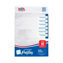 Folha para Pastas 18 Bolsos 3x3 cor Branca 10 Unidades BRA - BC-222C_BRANCA_CX