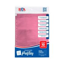 Folha para Pastas 18 Bolsos 3x3 cor Rosa com 10 unidades BRA - BC-222C_ROSA Folha para Pastas 18 Bolsos 3x3 cor Rosa com 10 unidades BRA - BC-222C_ROSA