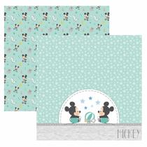 Folha para Scrapbook Baby Mickey - Dupla Face