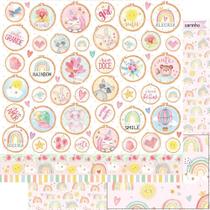 Folha para Scrapbook Dupla Face - Coleção Algodão Doce - SD-1158