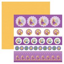 Folha para Scrapbook Dupla Face Disney - Rapunzel