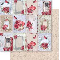 Folha para Scrapbook Dupla Face Elôi Fachado - Coleção Red Roses - Tags - SD-1243 Folha para Scrapbook Dupla Face Elôi Fachado - Coleção Red Roses - Tags - SD-1243