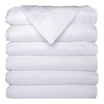 Folha plana ZPECC White Twin Size, pacote com 6 unidades de microfibra escovada Folha plana ZPECC White Twin Size, pacote com 6 unidades de microfibra escovada