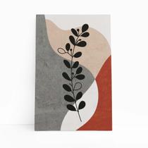 Folha Planta Silhueta Minimalista Quadro Canvas 60x40cm Folha Planta Silhueta Minimalista Quadro Canvas 60x40cm