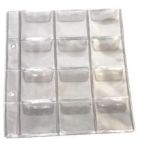 Folha Pvc Pequena Para Moedas 12 Posições Folha Pvc Pequena Para Moedas 12 Posições