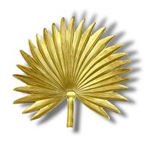 Folha Sol Decorativa Dourado em Resina Pintura Premium