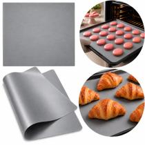 Folha Teflon Macarons 34x34 Silver Premium