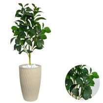 Folhagem Artificial Laranjeira Com Vaso Ondulado Casa Sala