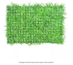 Folhagem Artificial Placa Grama Capim Verde 40x60cm Folhagem Artificial Placa Grama Capim Verde 40x60cm