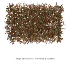Folhagem Artificial Placa Grama Verde Outonado 2 Tons 40x60cm Folhagem Artificial Placa Grama Verde Outonado 2 Tons 40x60cm