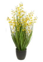 FOLHAGEM ORQUIDEA PINGO DE OURO DANCANTE C/POTE AMARELO 90cm - Flor Arte FOLHAGEM ORQUIDEA PINGO DE OURO DANCANTE C/POTE AMARELO 90cm - Flor Arte