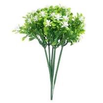 FOLHAGEM PICK FLOR MINI 5 HASTES BRANCO E VERDE 19cm FOLHAGEM PICK FLOR MINI 5 HASTES BRANCO E VERDE 19cm