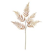 Folhagem Samambaia Aramado Com Print Ocre Outono 90cm