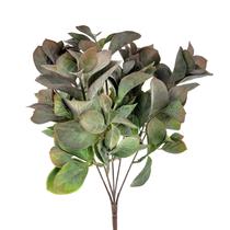 Folhagem Verde Marrom 32X20Cm Planta Artificial Permanente