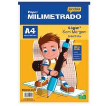 Folhas a4 milimetradas 50fls basic art jandaia 4644477