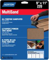 Folhas abrasivas Norton MultiSand 22x28 cm 220 Grit