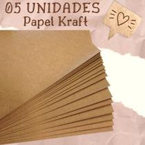 Folhas com 5 unidades 66x96cm papel kraft natural para embalagens, artesanato