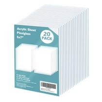 Folhas de acrílico Egofine Acrylic 13x18 cm com 1 mm de espessura, pacote com 20