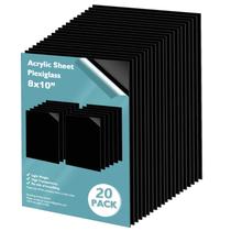 Folhas de acrílico Egofine Black, pacote com 20, 8 x 10 polegadas e 1 mm de espessura Folhas de acrílico Egofine Black, pacote com 20, 8 x 10 polegadas e 1 mm de espessura