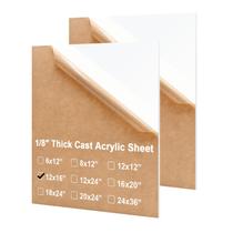 Folhas de acrílico KINLINK 30x40cm 3mm brancas, pacote com 2 unidades para projeto de bricolage