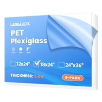 Folhas de acrílico Langaelex 18x24cm - 1 mm de espessura (pacote com 6) Folhas de acrílico Langaelex 18x24cm - 1 mm de espessura (pacote com 6)