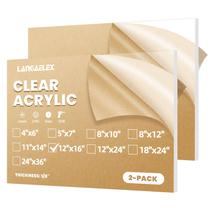 Folhas de acrílico Langaelex de 3 mm de espessura 30,4 x 40,5 cm - pacote com 2