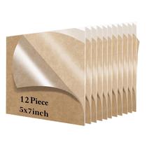 Folhas de acrílico Lesnlok 5 x 7 polegadas e 3 mm de espessura transparente (12 peças)