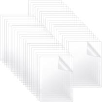 Folhas de acrílico Queekay, 40 peças, 17,78 x 12,7 x 0,1 cm, PETG transparente