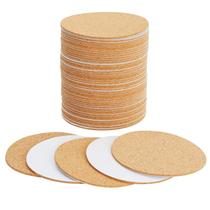 Folhas de apoio Cork Coaster, pacote com 50 unidades, autoadesivas de 9 cm de diâmetro Folhas de apoio Cork Coaster, pacote com 50 unidades, autoadesivas de 9 cm de diâmetro