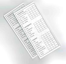 Folhas de Bloco de Notas para Cartas de Reposição Clue 2 Classic Folhas de Bloco de Notas para Cartas de Reposição Clue 2 Classic