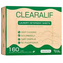 Folhas de detergente para roupa CLEARALIF até 160 cargas sem perfume