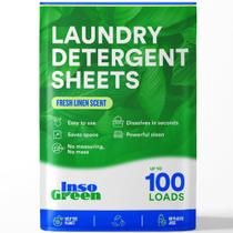 Folhas de detergente para roupa InsoGreen 100 lavagens ecológicas Folhas de detergente para roupa InsoGreen 100 lavagens ecológicas
