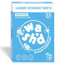 Folhas de detergente para roupa Wash'd 50 folhas para pele sensível