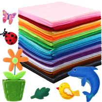 Folhas de feltro Reginary 120 unidades 20 x 20 cm 40 cores variadas