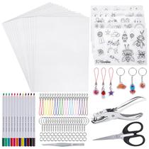 Folhas de filme retráteis shynek Shrink Art com kit de 125 unidades para artesanato