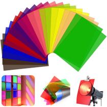 Folhas de Filtro de Luz Gel GREAT&LUCKY A4 Pacote com 20 Folhas de Filtro de Luz Gel GREAT&LUCKY A4 Pacote com 20